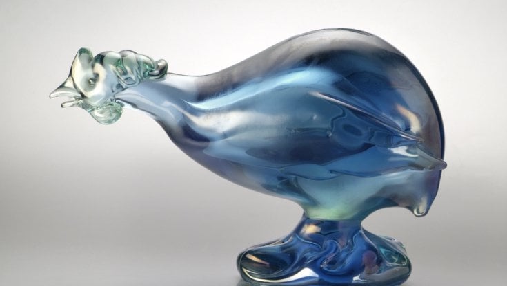 Oggetto della collezione di Francesco Toniatti Giacometti, disegnato da Flavio Poli per la Seguso Vetri d'Arte