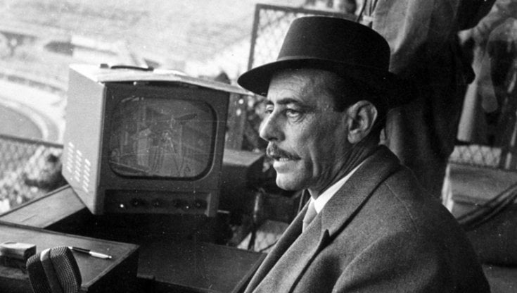 Il telecronista Nicol&ograve; Carosio