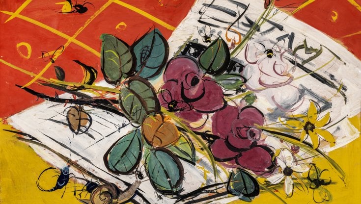 Natura morta con fiori geometrici,&nbsp;1950, di Luigi Spazzapan&nbsp;