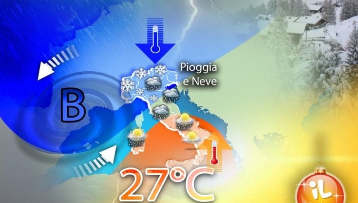 Previsioni meteo, neve al Nord, quasi estate al Sud. Migliora nel weekend