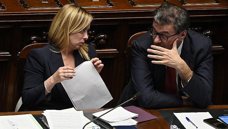 La premier Meloni e il ministro dell'Economia Giorgetti