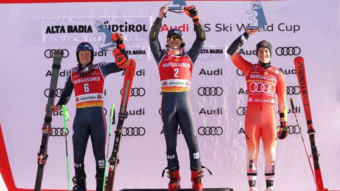 Braathen, Kristoffersen e Odermatt sul podio