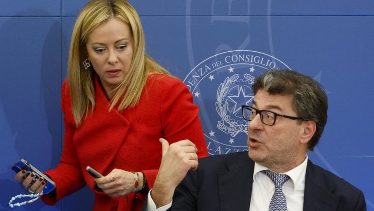 La premier Giorgia Meloni e il ministro dell'Economia, Giancarlo Giorgetti