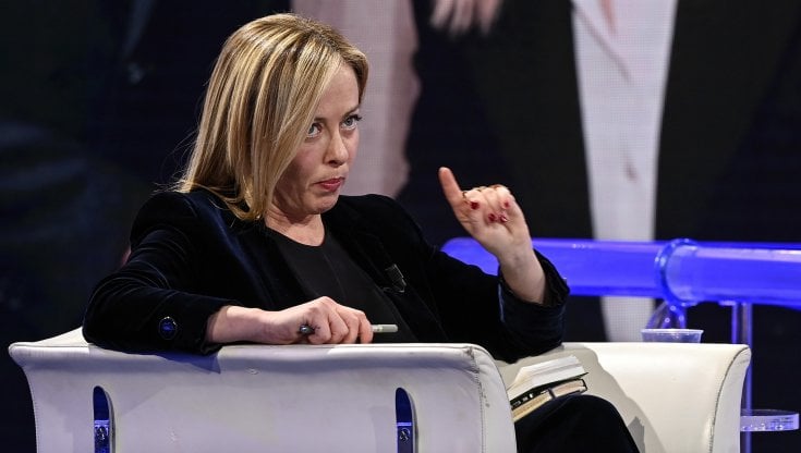La premier Giorgia Meloni a Porta a Porta