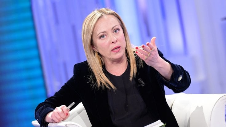 Giorgia Meloni a "Porta a Porta"