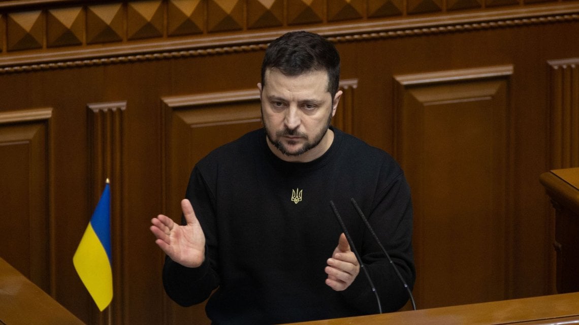 &nbsp;Volodymyr Zelensky al Parlamento ucraino