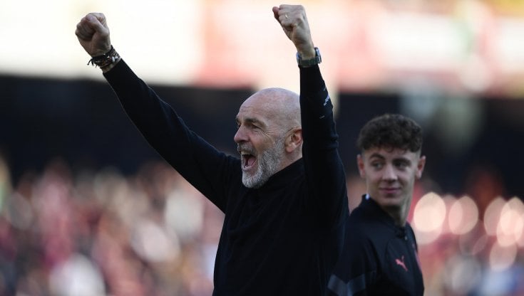 Stefano Pioli esulta a fine partita