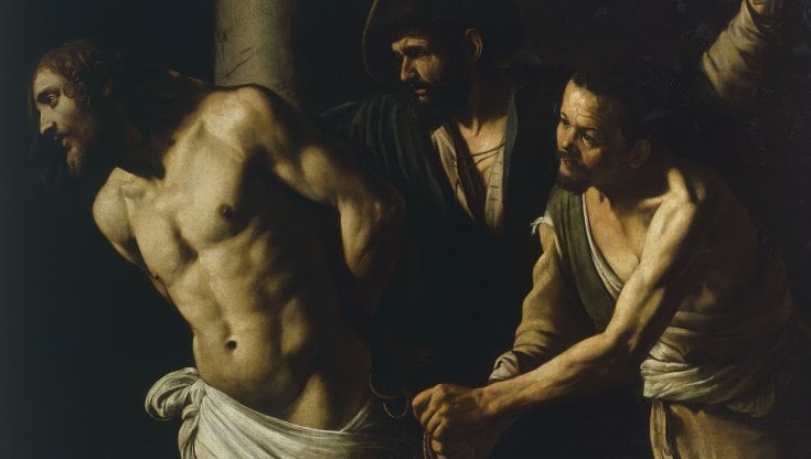 La Flagellazione (1606-1607) di Caravaggio del Mus&eacute;e des Beaux-Arts di Rouen&nbsp; 