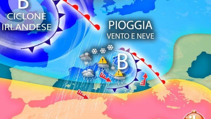 Previsioni meteo, weekend dell'Epifania con pioggia, vento e neve