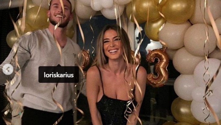 Loris Karius e Diletta Leotta a Santo Stefano (foto da Instagram)