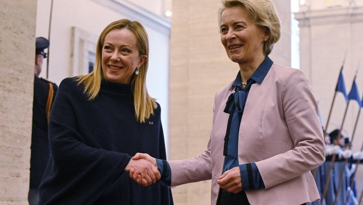 Meloni incontra Von der Leyen: "Riaffermato l'impegno italiano su Pnrr"