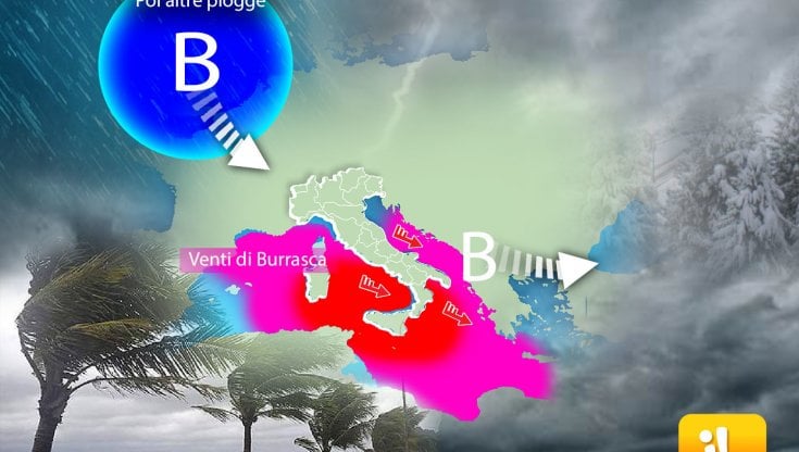 Previsioni meteo: venti di burrasca sull’Italia, in settimana altre piogge