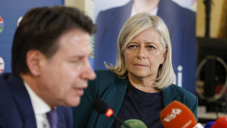 Giuseppe Conte e la candidata del M5s in Lazio Donatella Bianchi&nbsp;