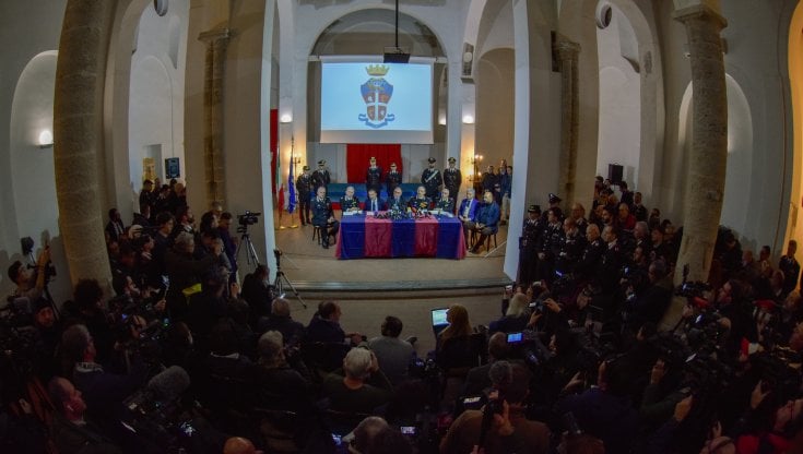 La conferenza stampa sull'arresto di Matteo Messina Denaro