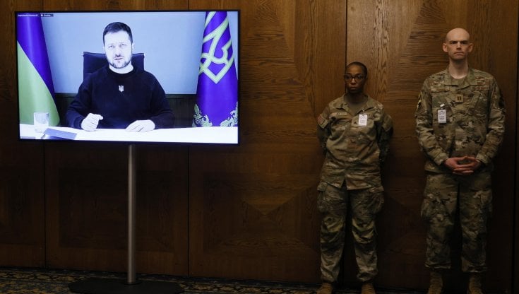 Il video intervento di Zelensky a Ramstein