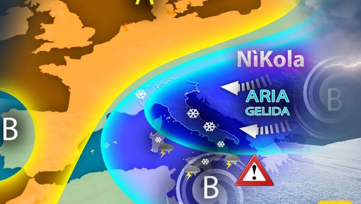 Meteo, sempre più freddo con NìKola: in arrivo bufere di neve al Sud