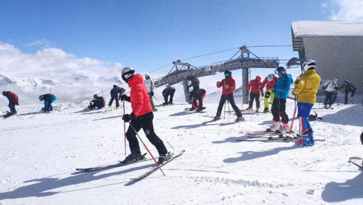 Sci sul ghiacciaio Presena, Pontedilegno-Tonale (Lombardia-Trentino)