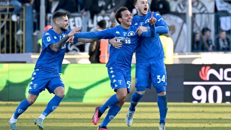 La gioia di Vignato dopo il 2-2
