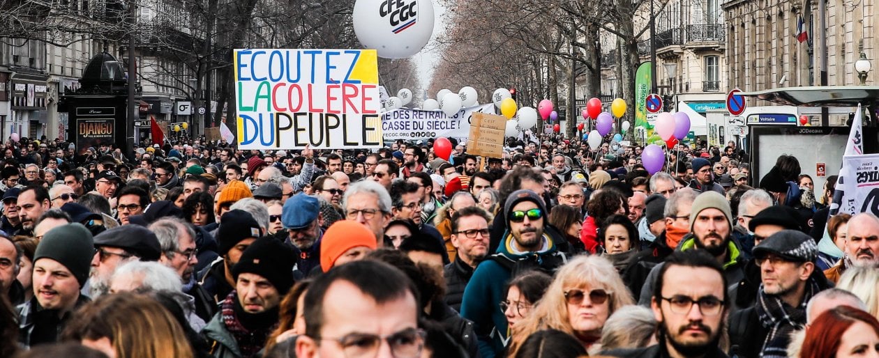 I manifestanti a Parigi