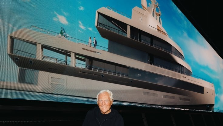 Lo stilista Giorgio Armani