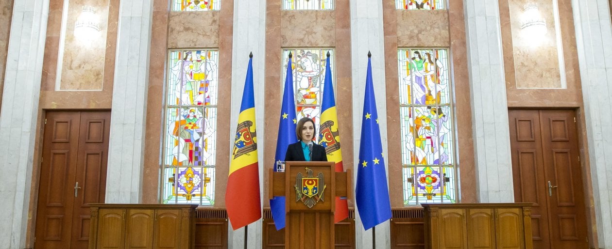 La presidente della Moldavia Maia Sandu