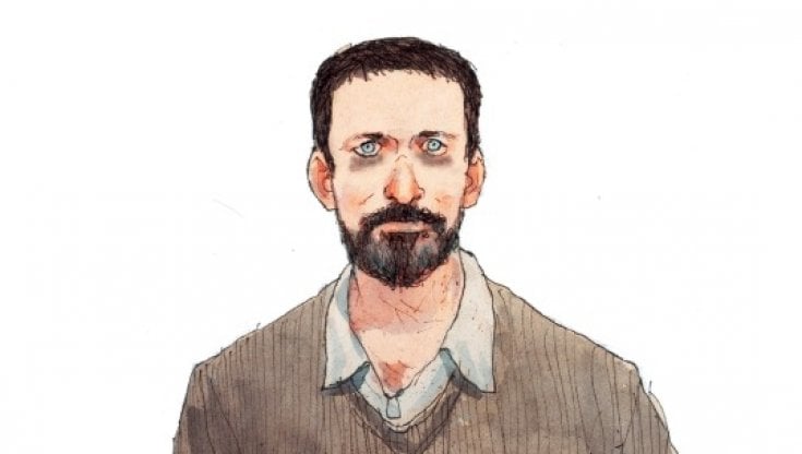 Michele Serra in un disegno di Gipi