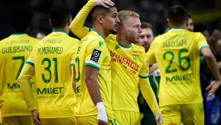 I giocatori del Nantes esultano dopo un gol