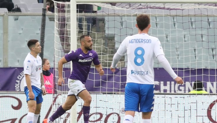 Cabral esulta dopo il gol del pari