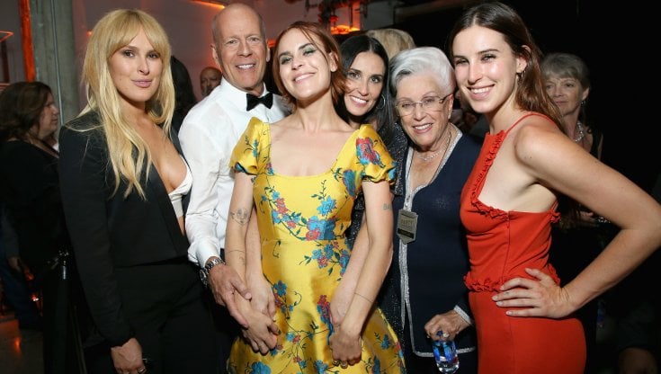La famiglia Willis con Demi Moore, le figlie e la nonna la signora Marlene Willis