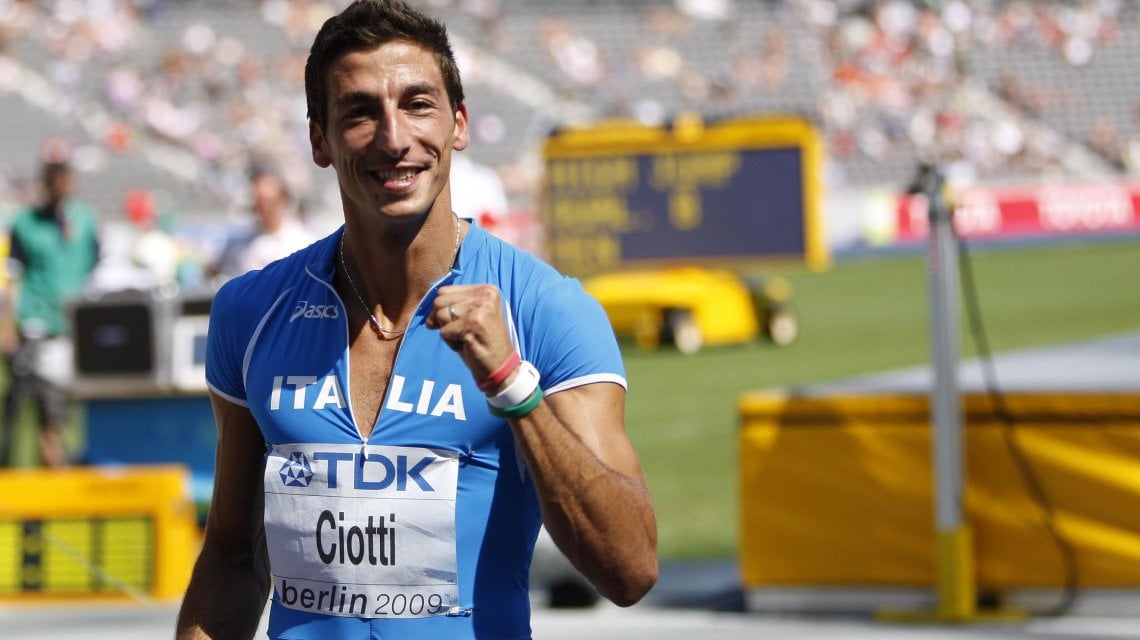 Giulio Ciotti quando era atleta, ai Mondiali di Berlino 2009