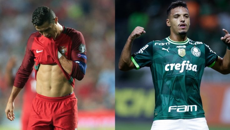 Cristiano Ronaldo e Gabriel Menino