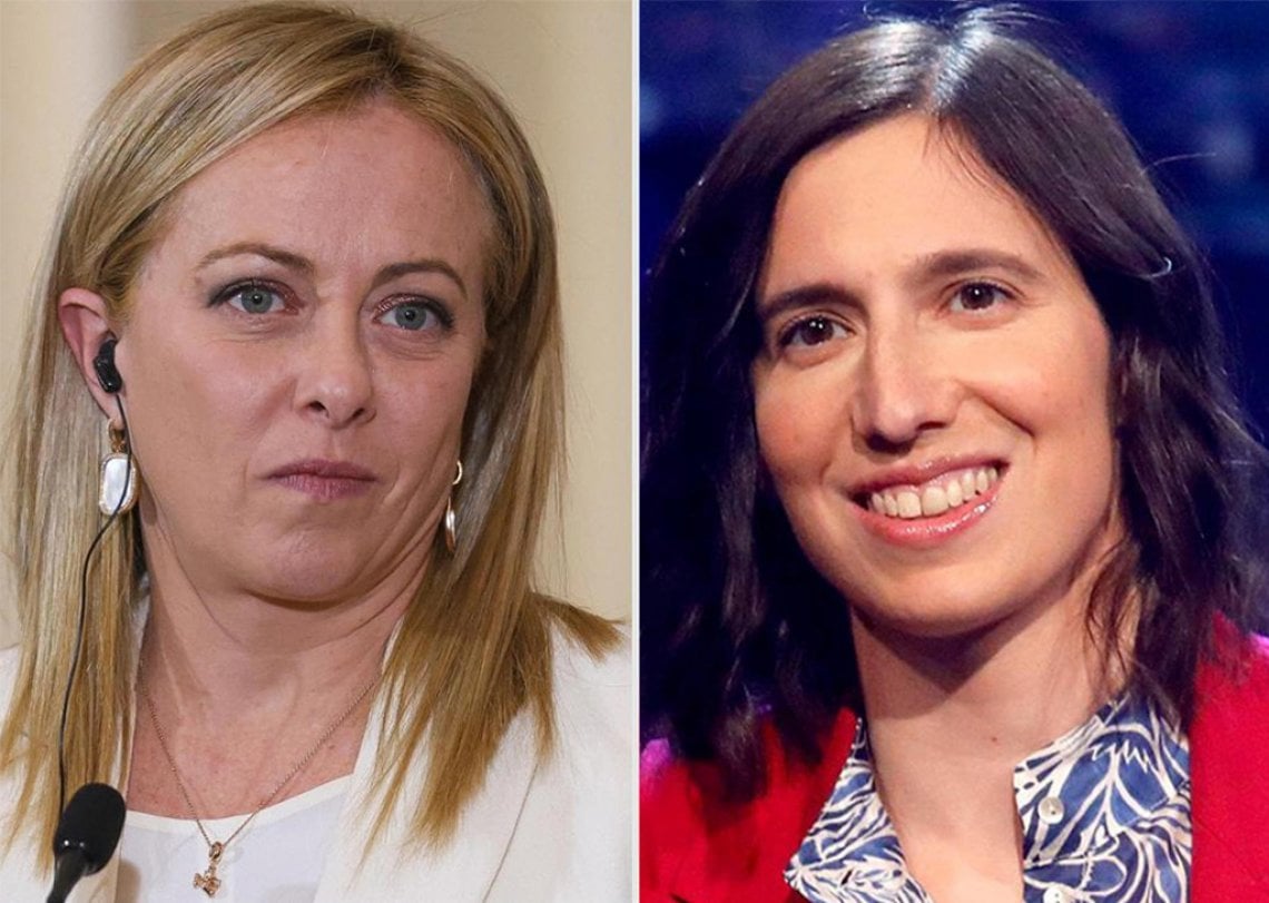 Giorgia Meloni ed Elly Schlein
