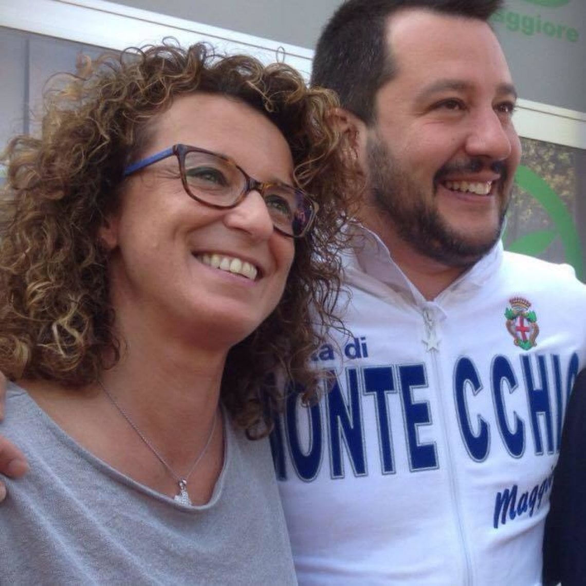 Milena Cecchetto con Matteo Salvini