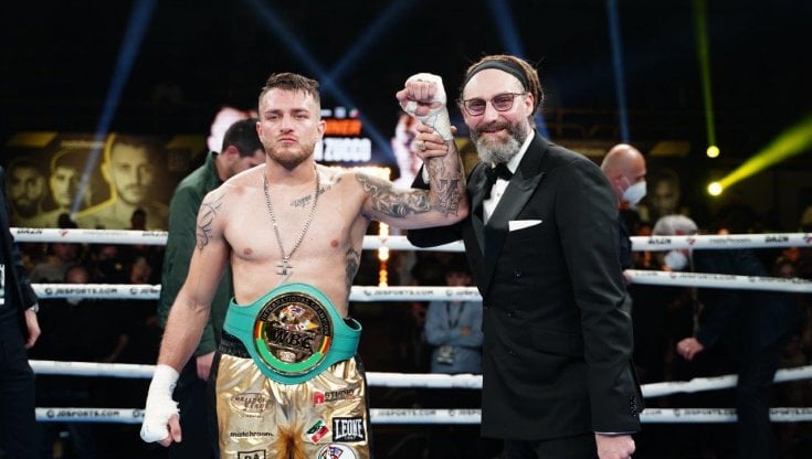 Ivan Zucco con il popolare ring annoucer David Diamante