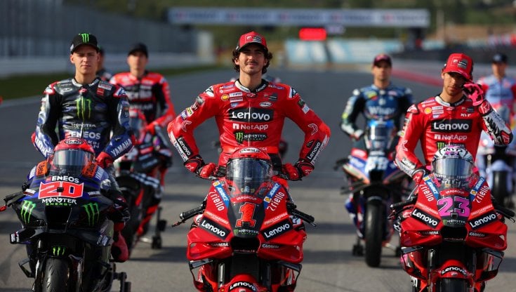 Bagnaia tra Quartararo e Bastianini