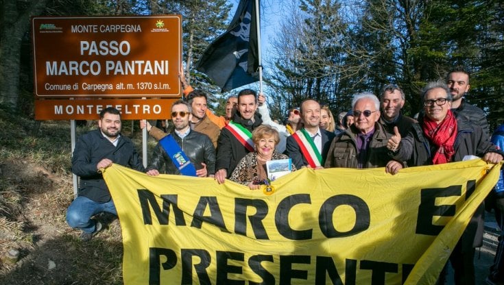 Mamma Tonina sul nuovo "Passo Marco Pantani"