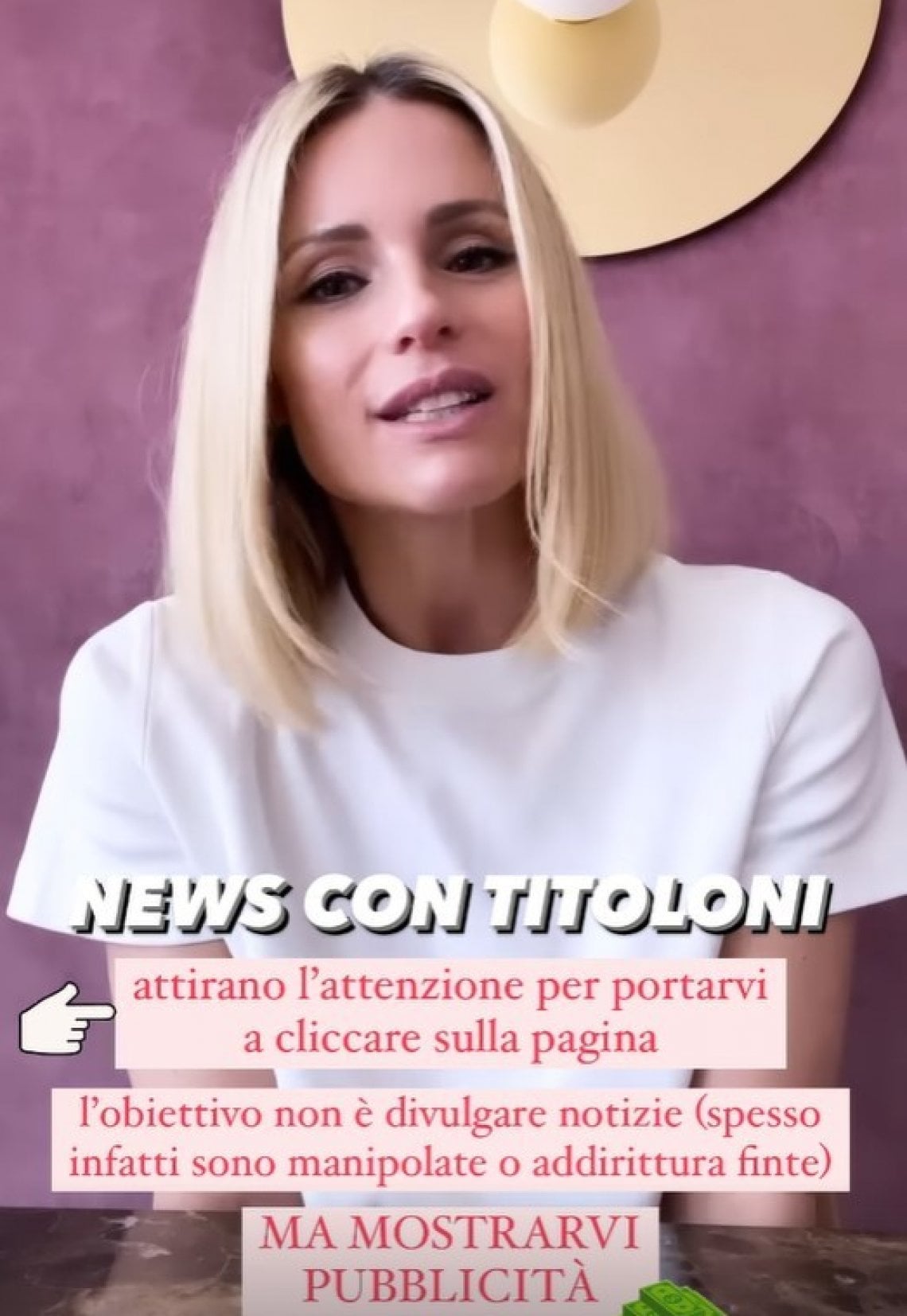 Michelle Hunzigher Michelle Hunziker contro i titoli clickbait.
