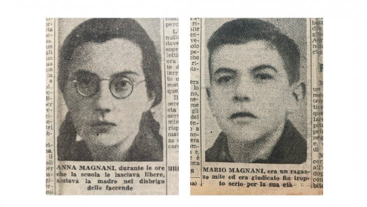 Anna, la vittima, e il fratello Mario Magnani, l&rsquo;assassino, protagonisti di un omicidio-suicidio in Val di Non nel 1948