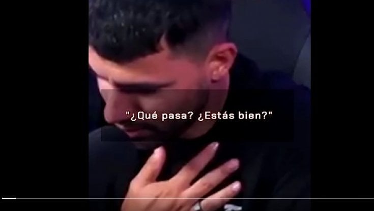 Aguero, malore in diretta