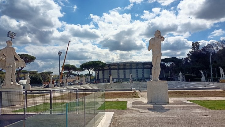 I lavori in corso al Foro Italico