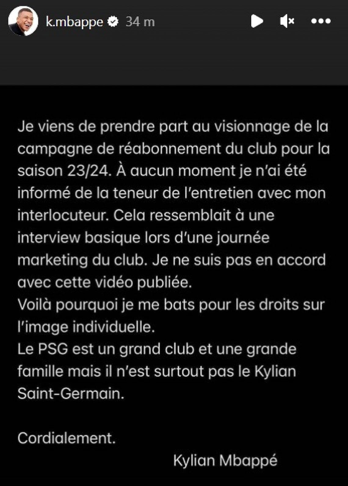 La storia Instagram di Kylian Mbapp&eacute;