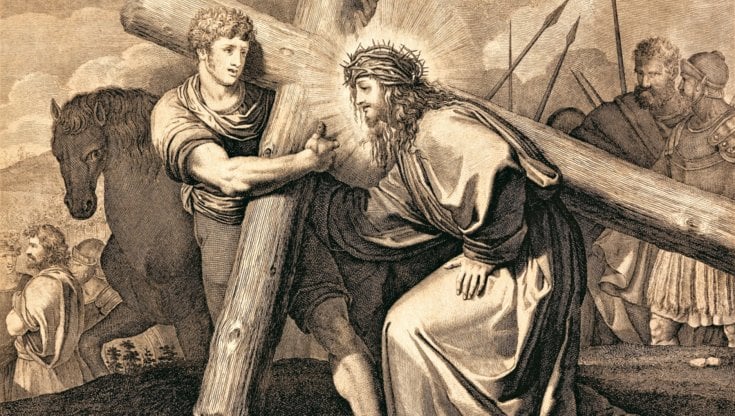 Ges&ugrave; aiutato da Simone di Cirene&nbsp;