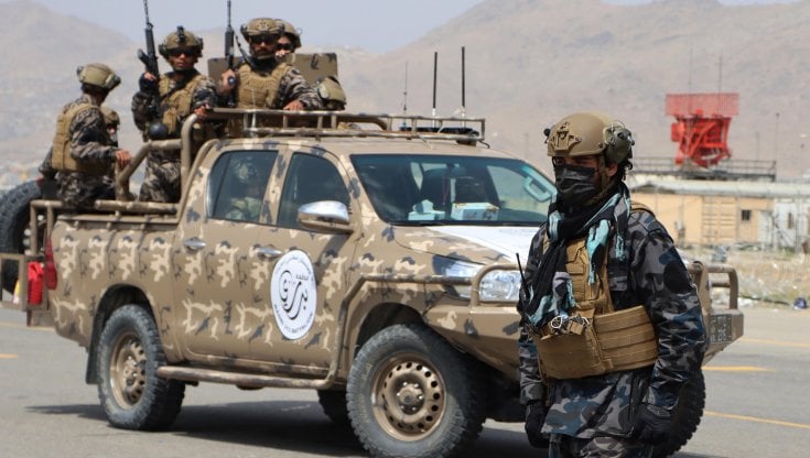 Forze di sicurezza talebane a Kabul dopo il ritiro della truppe Usa