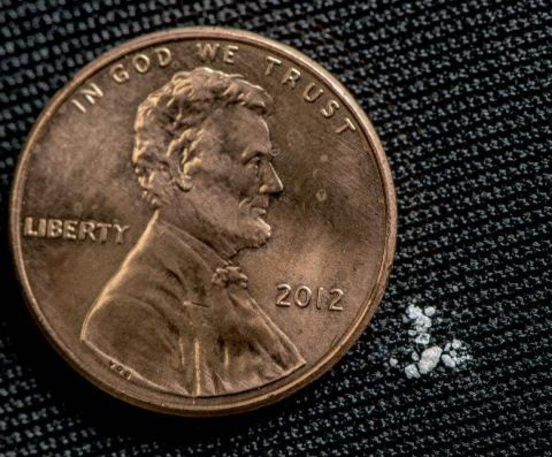 Una dose letale di fentanyl (foto dal sito della Dea)