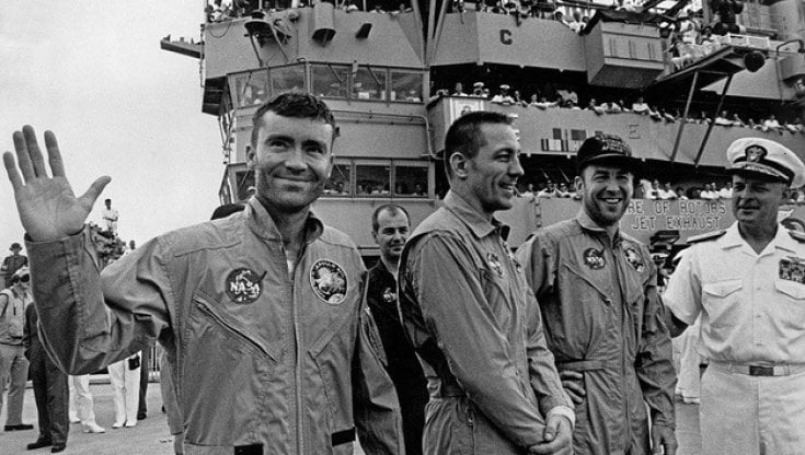 Gli astronauti dell&rsquo;Apollo 13 (foto Getty Images)