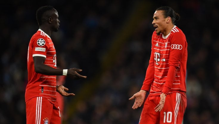 &nbsp;Sadio Man&egrave; e Leroy San&egrave; litigano in campo