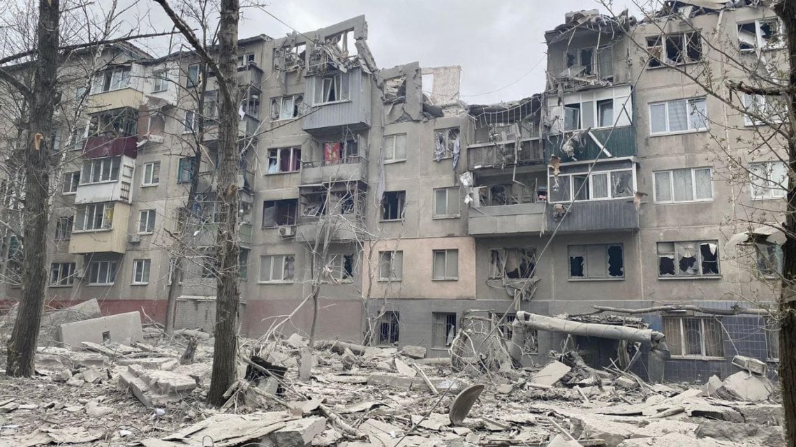 Distruzione a Bakhmut