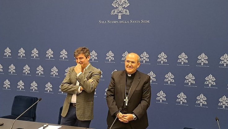 Il cardinale Jos&eacute; Tolentino da Mendonca alla presentazione del padiglione della Santa Sede alla Biennale dell'Architettura di Venezia 2023