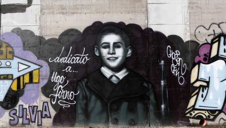 Il murale a Roma dedicato a Ughetto Forno, il partigiano bambino
