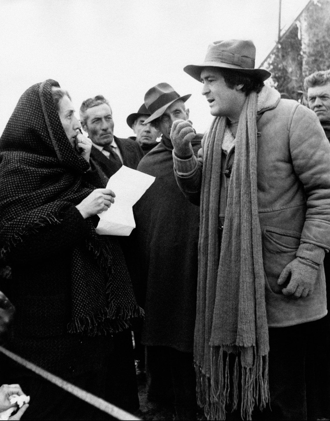 Bernardo Bertolucci sul set di 'Novecento'